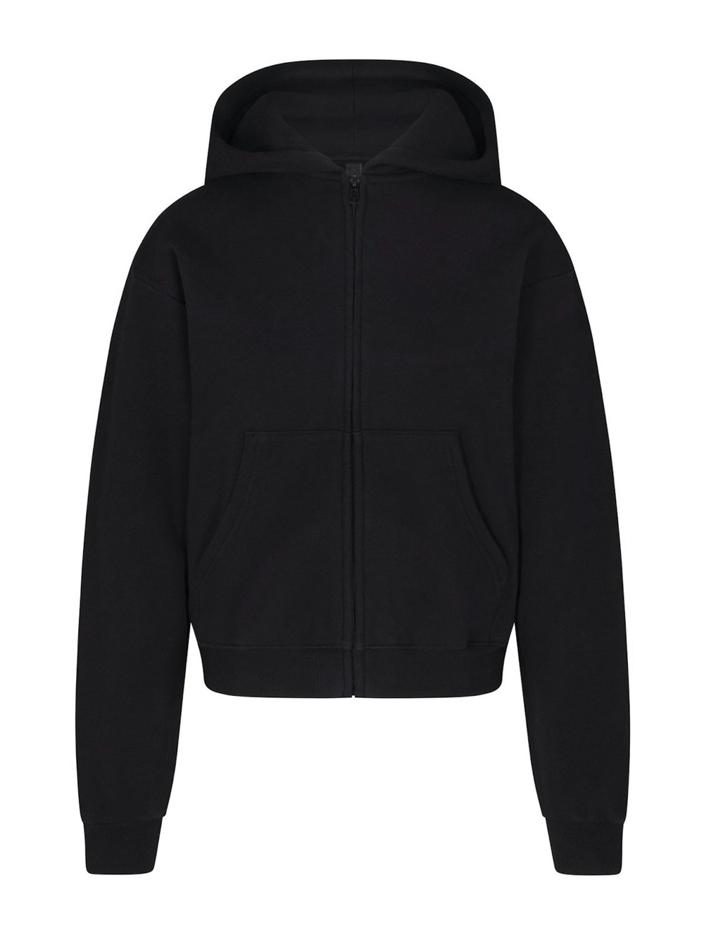 SKIMS Cotton Fleece Classic Zip Up Hoodie Onyx Black 2X NWT